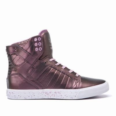 Férfi Supra SKYTOP Magasszárú Cipő HU126903 Rózsaszín/Fehér